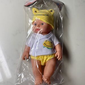 Baby Doll 12 inch - Yellow/White frog suit